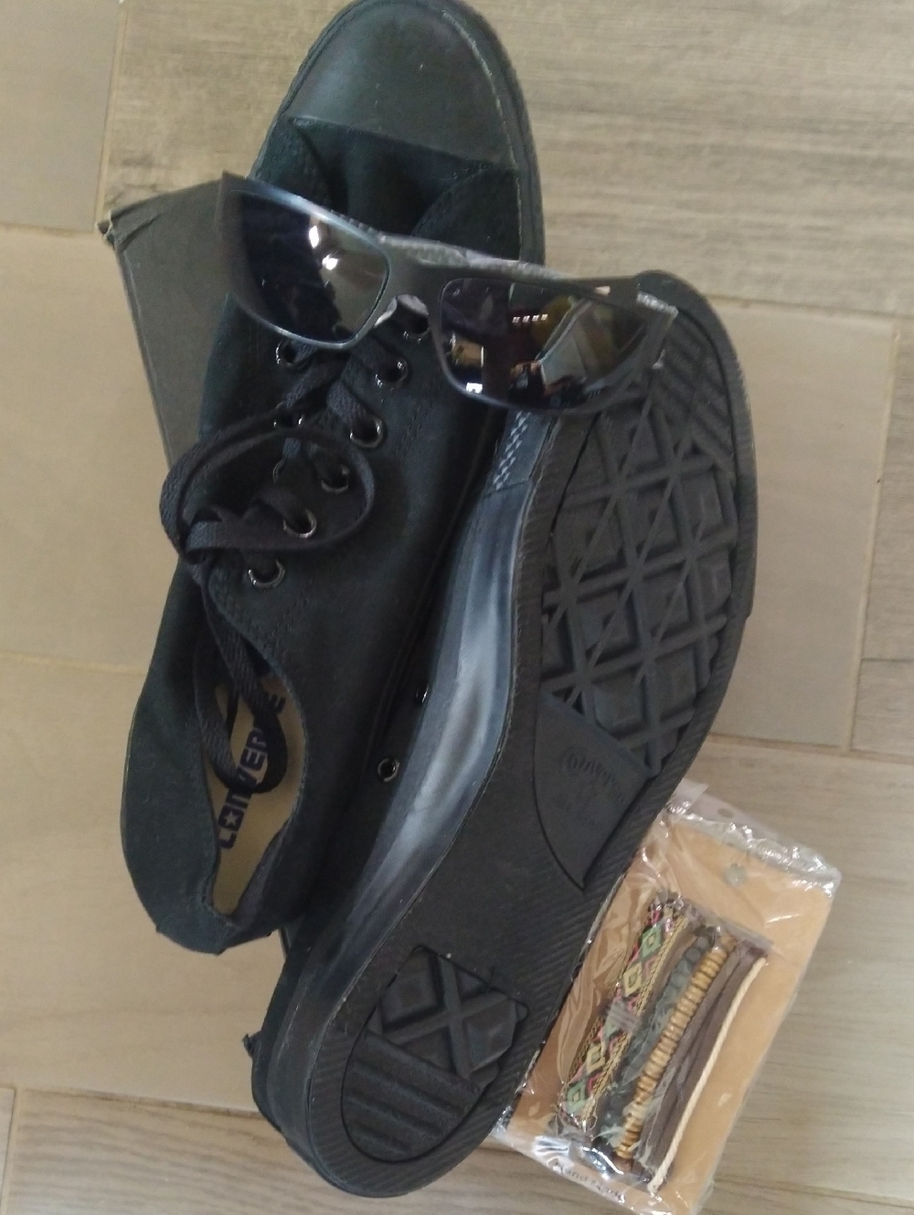 New Converse Chuck Taylor All Star Black Low-Top Canvas Men's Sneakers + Bonus